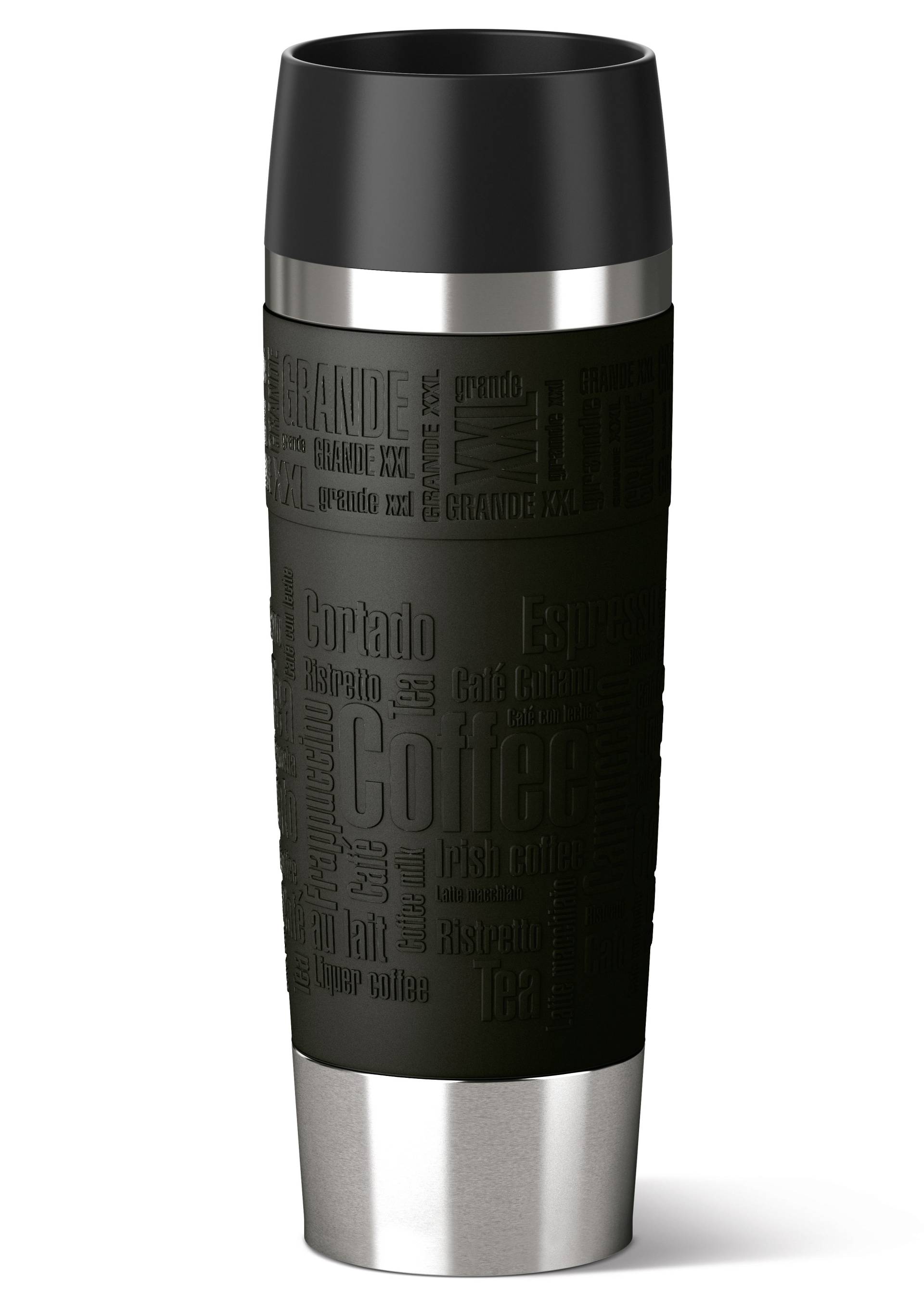 Emsa Thermobecher "Travel Mug Grande", (1 tlg.), 100% dicht, 360-Trinköffnung, 6h heiß/12h kalt, 500 ml von EMSA