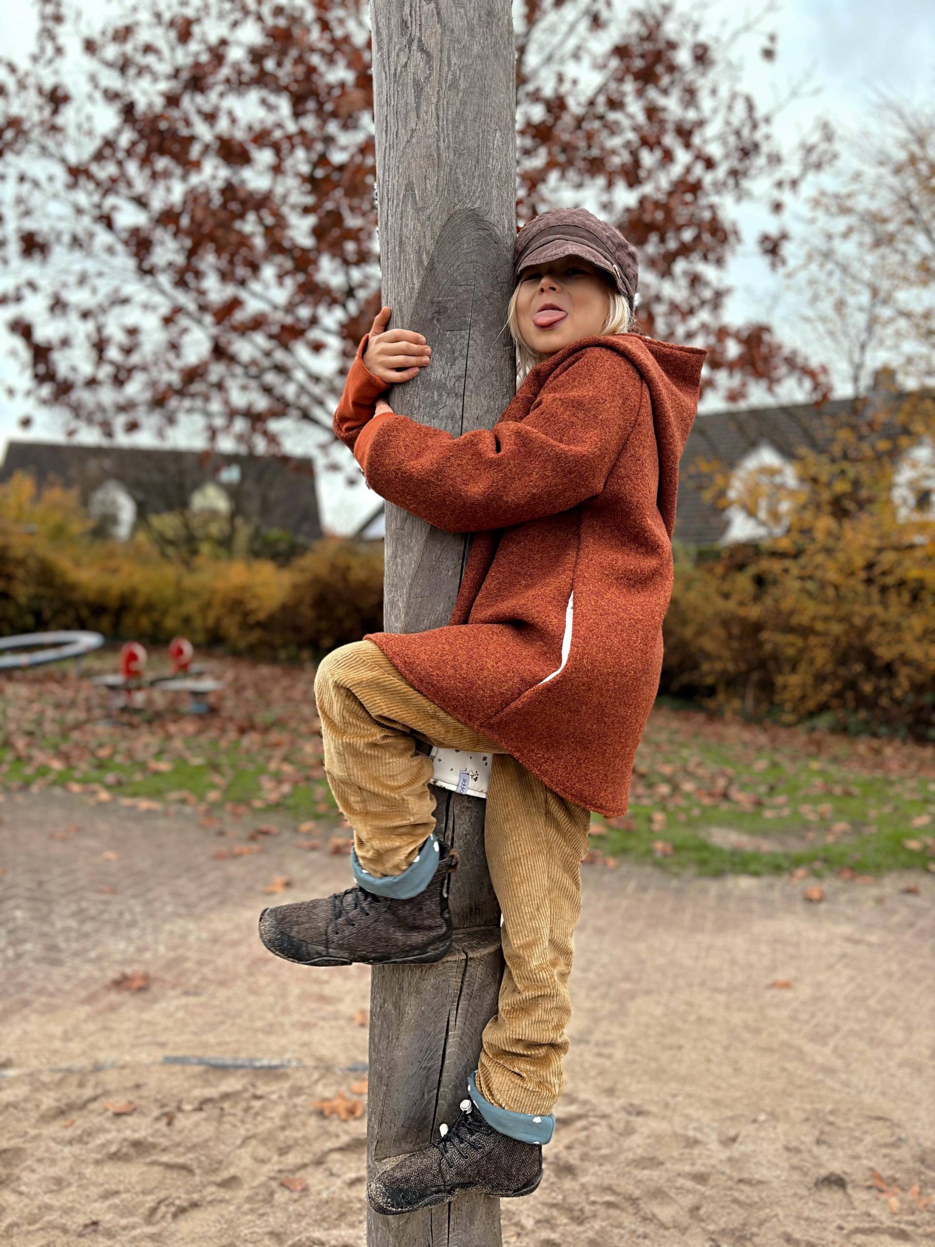 Walkjacke Zipfel Jacke Woll Mantel Schurwolle Baby Kinder von EMSArtFactory