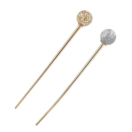 EMSea 2 Stück Haarstäbchen Metall Haarnadeln Dekorative Pins Chignon Pins für Mädchen Damen Hochsteckfrisur Low Dutt Frisuren Schmuck von EMSea