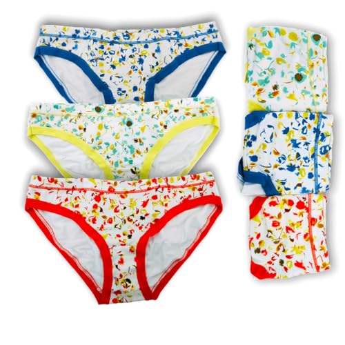 EMY Slip - Brasilianisch - String - Unterhose Mädchen Aus Weich Baumwolle Elastisch Lovely Fantasie Und Modell A Wahl Farben Identisch Zu Foto (It, Text, XL, Regular, Regular, 2700_3paia) von EMY