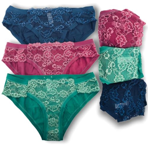EMY Underpants Mädchen-Slip aus weicher elastischer Baumwolle LOVELYGIRL Muster und Modell wählbar Farben identisch mit den Fotos, 2794, L von EMY