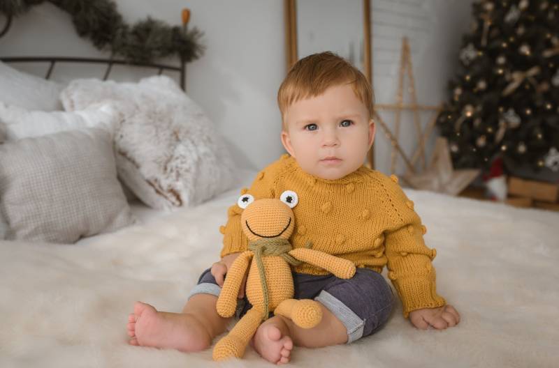 Handgestrickter Babypullover, Gestrickter Babypullover Handgestrickter Babypullover, Gestrickter Babypullover von EMiCraftsLT