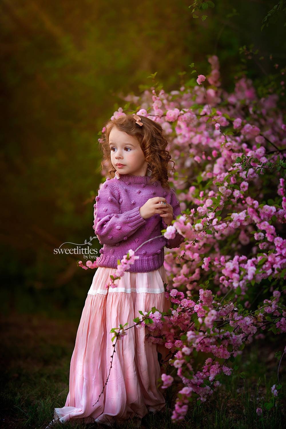 Handgestrickter Mädchenpullover, Pullover Aus Merinowolle, Unisex Für Kinder, Popcorn Frühlingspulli von EMiCraftsLT