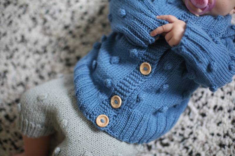 Strick-Merinowolle Pullover, Handgestrickte Strickjacke Für Baby, Kinderpullover, Gestrickte Merinowolle Babyjacke, Handgestrickter Babypullover von EMiCraftsLT