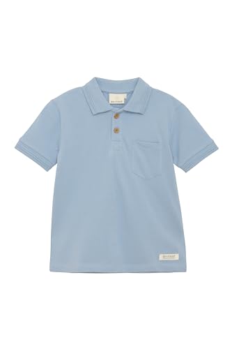 EN FANT ENPolo Kinder Jungen Poloshirt Shirt Polokragen Baumwollmischung elastisch Regular Fit, Farbe:Dusty Blue (7410), Größe:116 von EN FANT
