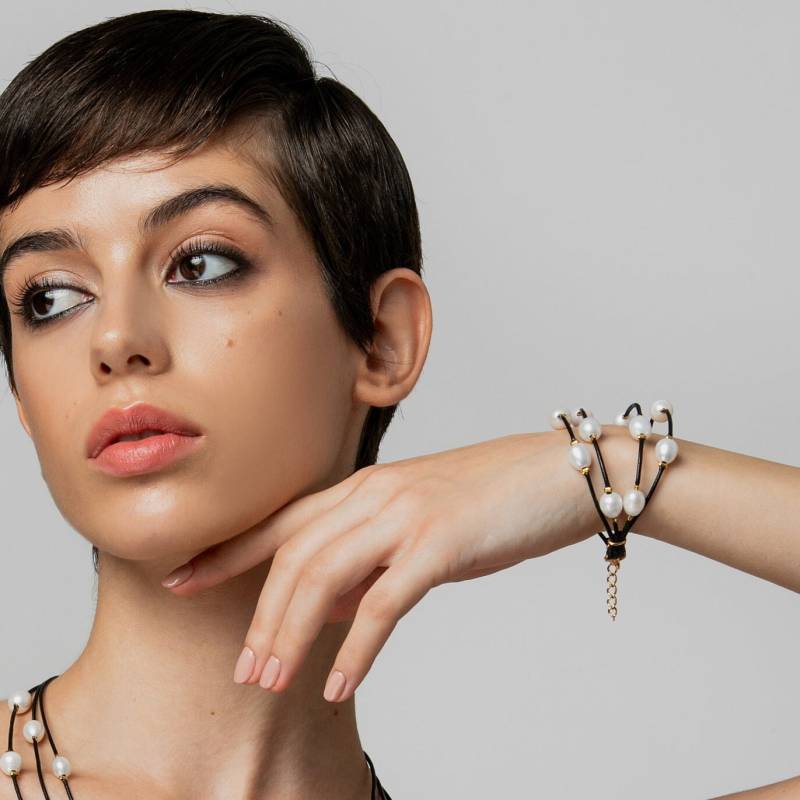 Clio Multi Strang Echte Perlen Armband Clio Multi Strang Echte Perlen Armband von ENAENAshop