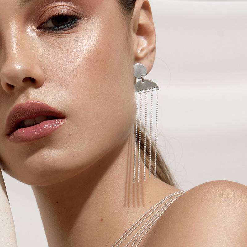 Sirene Multi Strang Silber Ohrring von ENAENAshop