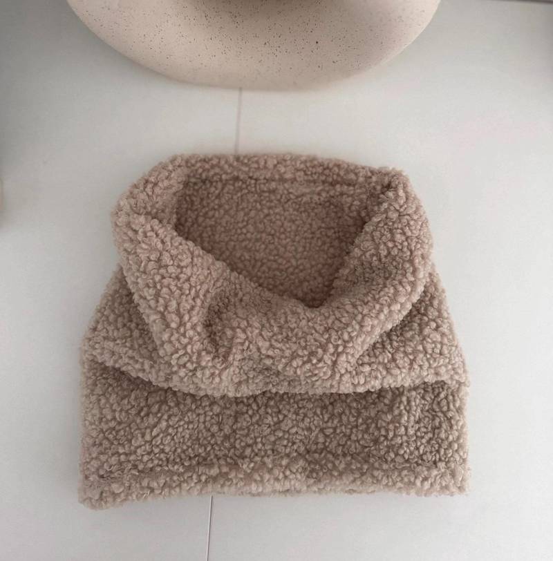 Schal Aus Teddy, Loop Für Kinder, Halssocke, Kuschelweich, Teddystoff, Knotemstirnband von ENAmitLiebeGemacht