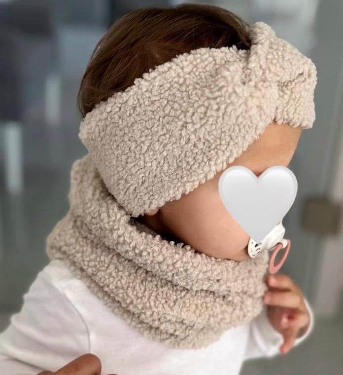 stirnband & Loop Aus Teddy, Viele Farben Knotenstirnband, Kuschelweich, Teddystoff, Schal Knotemstirnband von ENAmitLiebeGemacht