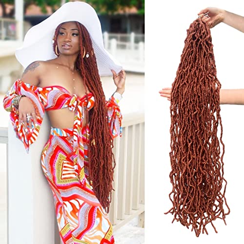 Ginger Faux Soft Locs 36 Inch 7 Packs Copper Red Color Crochet Locs Hair Whole Strand No Extended Pre-looped Long Locs Synthetic Crochet Braids Hair Extensions For Black Women (36inch, 7packs, 350) von ENBEAUTIFUL