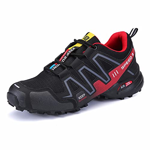 ENCOMAG Herren Wanderschuhe, Ultra Leicht Atmungsaktiv Trekking- & Wanderschuhe rutschfeste Sneaker, Outdoor Stabil und Gedämpft Trekkingschuhe von ENCOMAG