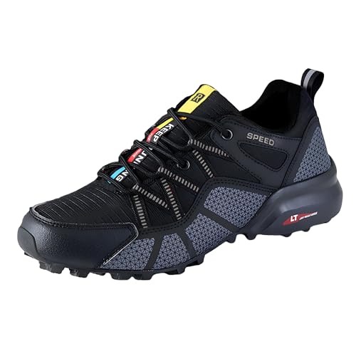 ENCOMAG Herren Wanderschuhe, Ultra Leicht Atmungsaktiv Trekking- & Wanderschuhe rutschfeste Sneaker, Outdoor Stabil und Gedämpft Trekkingschuhe von ENCOMAG