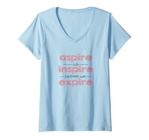 Damen Streben Sie danach, motivierendes und inspirierendes Design zu inspirieren T-Shirt mit V-Ausschnitt Damen Streben Sie danach, motivierendes und inspirierendes Design zu inspirieren T-Shirt mit V-Ausschnitt von ENDU Designs - Motivational Inspired Apparel