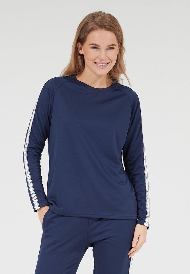 ATHLECIA Langarmshirt SELLA (1-tlg) mit hippen Logoprint-Streifen von ATHLECIA