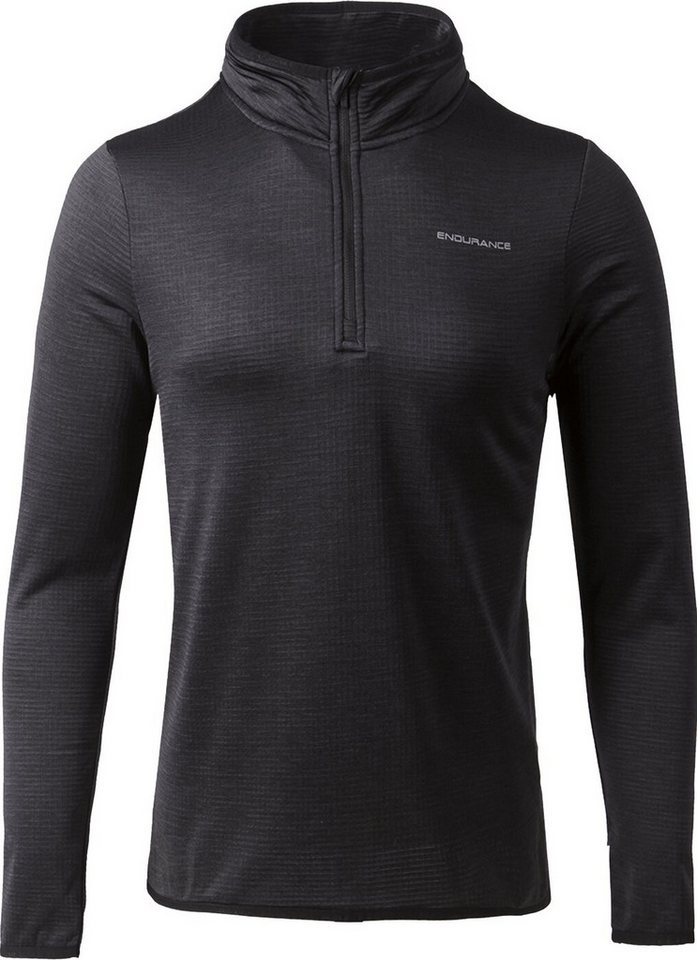ENDURANCE Rollkragenpullover Vironic W Waffle Melange Loose Fit Midlayer Black von ENDURANCE