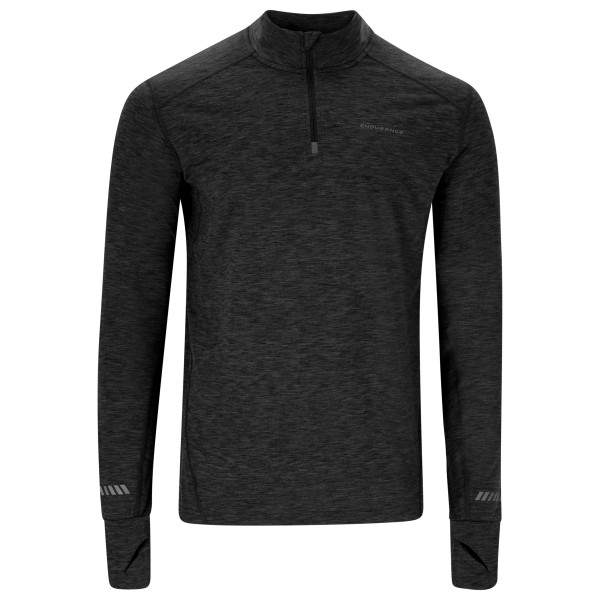 ENDURANCE - Tune V2 Melange Midlayer - Laufshirt Gr XL schwarz von ENDURANCE