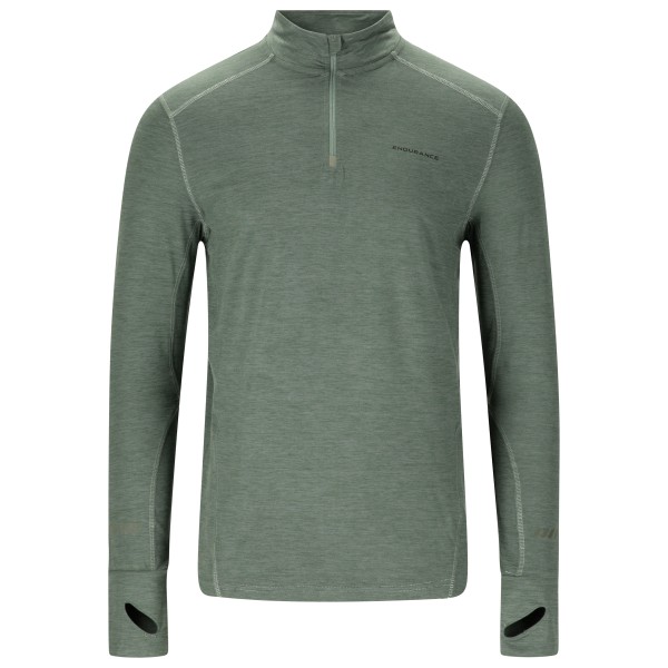 ENDURANCE - Tune V2 Melange Midlayer - Laufshirt Gr XXL oliv von ENDURANCE