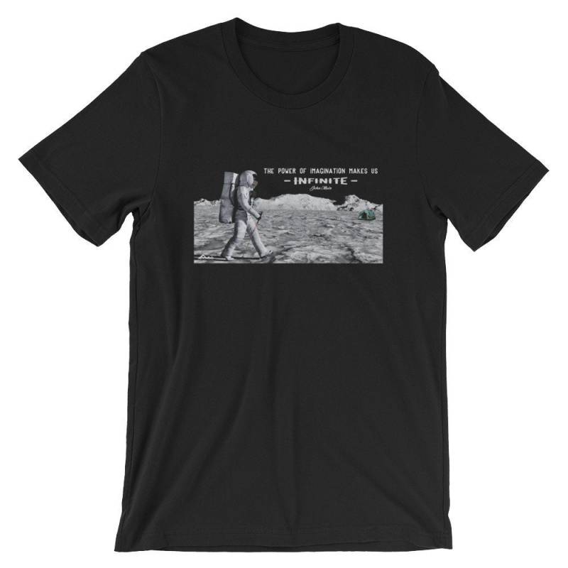 John Muir Inspiriert Tshirt - Die Kraft Der Phantasie Macht Uns Unendlich. Kurzarm Unisex T-Shirt von ENDUdesigns