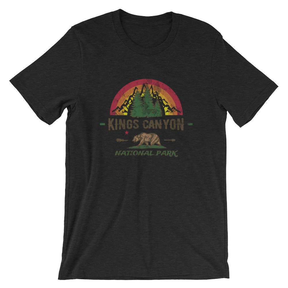 Kings Canyon Nationalpark Tshirt - Thru Hiker Backpacker Zurück Land Wandern Inspiriert Kurzarm Unisex T-Shirt von ENDUdesigns