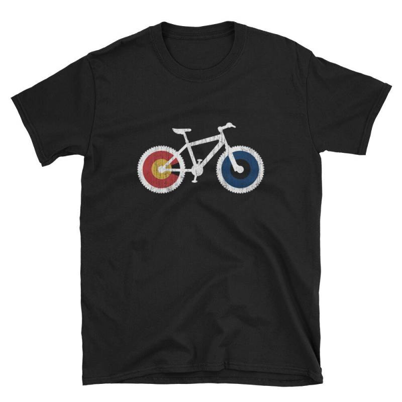 Ride Colorado Cycling T-Shirt - Mtb Colorado Mountain Bike Kurzärmeliges Unisex von ENDUdesigns