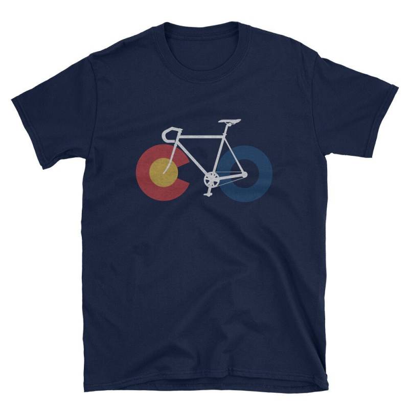 Ride Colorado Cycling Tshirt - Cycle Colorado Fahrrad Road Bike Inspiriert Kurzärmeliges Unisex T-Shirt von ENDUdesigns