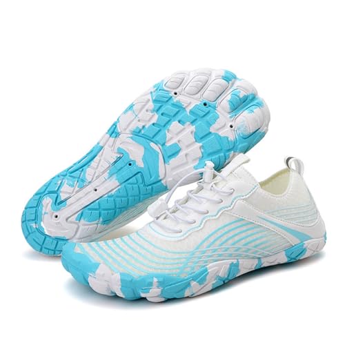 ENEN Badeschuhe Damen Herren 35-42, Barfuss Schuhe Unisex Barfußschuhe Leicht Atmungsaktiv Wasserschuhe rutschfest Schnelltrocknend für Sommer Outdoor-Aktivitäten (35,B07 Weißmond) von ENEN