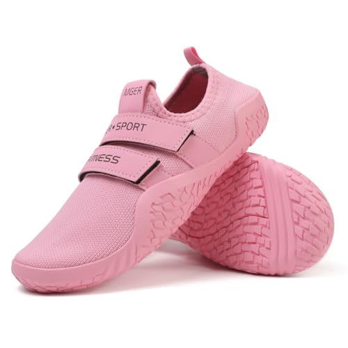 ENEN Badeschuhe Damen Herren 35-42, Barfuss Schuhe Unisex Barfußschuhe Leicht Atmungsaktiv Wasserschuhe rutschfest Schnelltrocknend für Sommer Outdoor-Aktivitäten (35,LS68 Rosa) von ENEN
