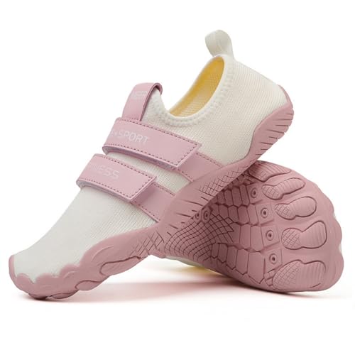 ENEN Badeschuhe Damen Herren 35-42, Barfuss Schuhe Unisex Barfußschuhe Leicht Atmungsaktiv Wasserschuhe rutschfest Schnelltrocknend für Sommer Outdoor-Aktivitäten (37,0076 Rosa) von ENEN