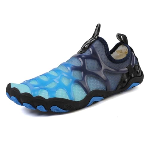 ENEN Badeschuhe Damen Herren 35-42, Barfuss Schuhe Unisex Barfußschuhe Leicht Atmungsaktiv Wasserschuhe rutschfest Schnelltrocknend für Sommer Outdoor-Aktivitäten (37,1725 Schwarzblau) von ENEN
