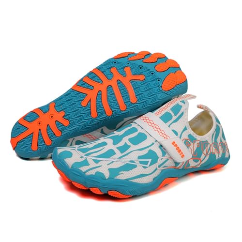 ENEN Badeschuhe Damen Herren 35-46, Barfuss Schuhe Unisex Barfußschuhe Leicht Atmungsaktiv Wasserschuhe rutschfest Schnelltrocknend für Sommer Outdoor-Aktivitäten (44,1732 Seeblau) von ENEN