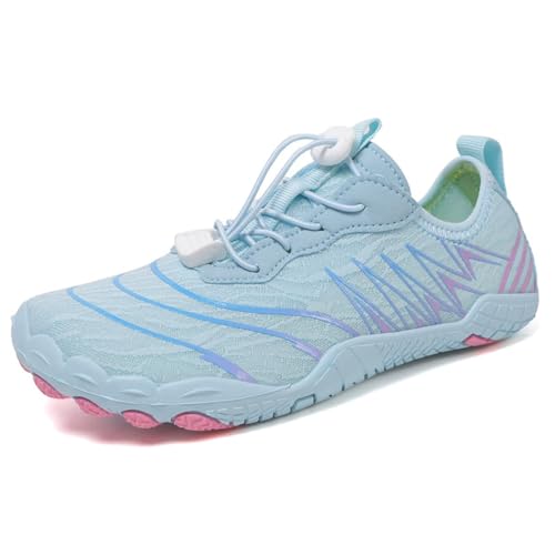 ENEN Barfuss Schuhe Damen, Leicht rutschfest Barfußschuhe Herren, Schnelltrocknend Barfußschuhe,Wasserschuhe Damen mit Drainageloch,Wasserschuhe für Outdoor-Aktivitäten 35-46 EU (Blau,39) von ENEN