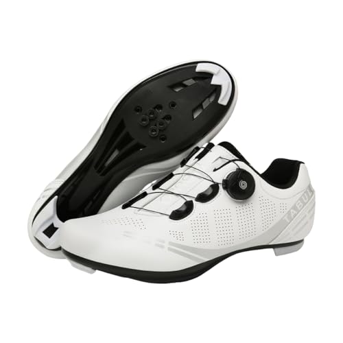 ENEN Fahrradschuhe Herren Damen, MTB Schuhe Abriebfester Rennradschuhe Fahrradschuhe Schwarz, Weiß, Rot Mountainbike Rennrad Schuhe Radschuhe Kompatibel mit SPD und SPD-SL von ENEN