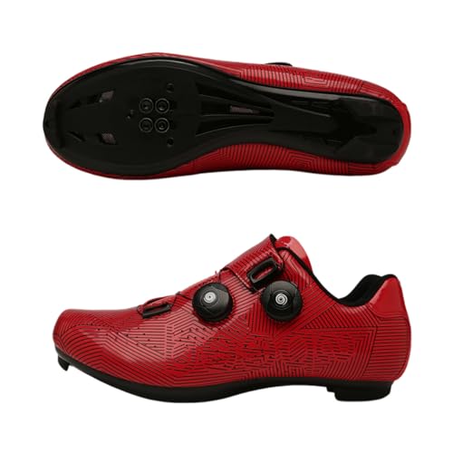 ENEN Fahrradschuhe Herren Damen, MTB Schuhe Abriebfester Rennradschuhe Fahrradschuhe Unisex, Streifen Mountainbike Rennrad Schuhe Radschuhe Kompatibel mit SPD und SPD-SL von ENEN