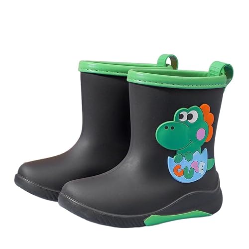 ENEN Gummistiefel Kinder 24-34, Wasserdichte Gummistiefel Mädchen und Jungen Kurze Bequeme Federleichte Regenstiefel Kinder Regenstiefel für Outdoor Kindergarten Schule (Dinosaurier,26) von ENEN