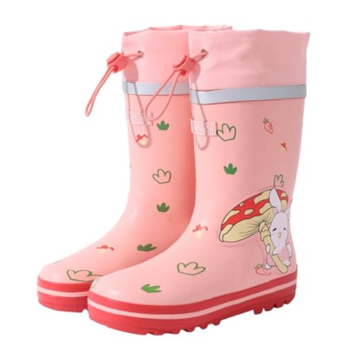 ENEN Gummistiefel Kinder 26-34, Gummistiefel Mädchen und Jungen Kurze Wasserdichte Bequeme Federleichte Regenstiefel Kinder Regenstiefel für Kindergarten Schule Outdoor, Niedliche (Cartoon,29) von ENEN