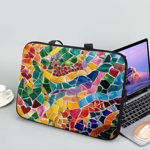 ENEN Laptoptasche 10-17 Zoll Laptop-Taschen, 3d muster Laptop Tasche Business Büro Arbeit Computertasche, Schlanke Notebook Tasche für Frauen Herren (Mosaik,13 Zoll) von ENEN