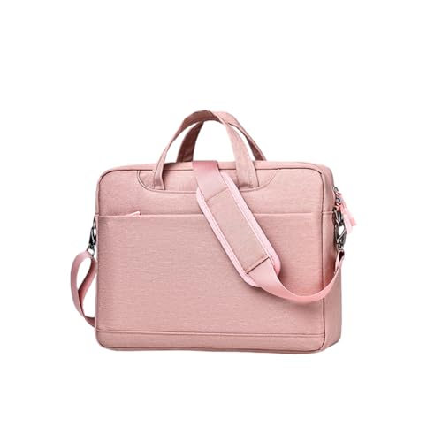 ENEN Laptoptasche 15.6 Zoll, Wasserdicht Laptop-Taschen Schultern, Laptop Tasche Business Büro Arbeit Computertasche, Schlanke Notebook Tasche für Herren Frauen (15.6 Zoll,Rosa) von ENEN