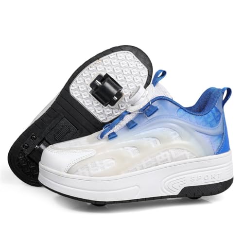 ENEN Schuhe mit Rollen für Jungen & Mädchen, Mode Outdoor Turnschuhe mit Rollen Versenkbarer, Schuhe mit Rollen Kinder, 2-in-1 Roller Schuhe Turnschuhe mit 2 Rollen von ENEN