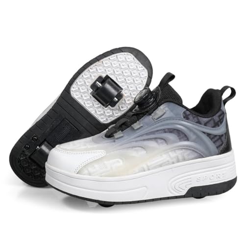 ENEN Schuhe mit Rollen für Jungen & Mädchen, Mode Outdoor Turnschuhe mit Rollen Versenkbarer, Schuhe mit Rollen Kinder, 2-in-1 Roller Schuhe Turnschuhe mit 2 Rollen von ENEN