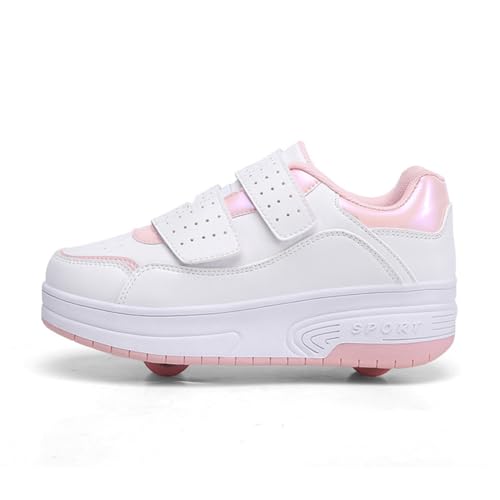 ENEN Schuhe mit Rollen für Jungen & Mädchen, Outdoor Mode Turnschuhe mit Rollen Versenkbarer, Schuhe mit Rollen Kinder, 2-in-1 Roller Schuhe 30-38 Turnschuhe mit 2 Rollen von ENEN