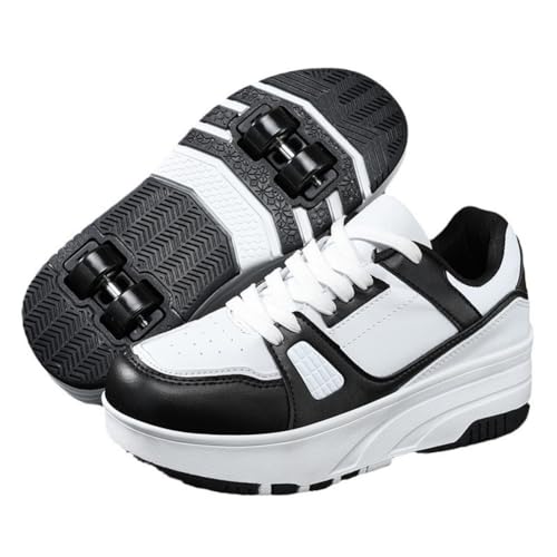 ENEN Schuhe mit Rollen für Jungen & Mädchen, Outdoor Streetstyle Turnschuhe mit Rollen Versenkbarer, Schuhe mit Rollen Kinder, 2-in-1 Roller Schuhe Turnschuhe mit 4 Rollen von ENEN