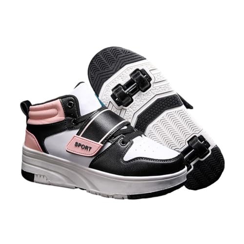 ENEN Schuhe mit Rollen für Jungen & Mädchen, Outdoor Turnschuhe mit Rollen Versenkbarer, Schuhe mit Rollen Kinder, 2-in-1 Roller Schuhe Turnschuhe mit 4 Rollen von ENEN