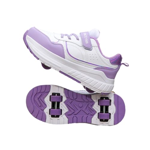 ENEN Schuhe mit Rollen für Jungen & Mädchen, Streetstyle Outdoor Turnschuhe mit Rollen Versenkbarer, Schuhe mit Rollen Kinder, 2-in-1 Roller Schuhe Turnschuhe mit 4 Rollen von ENEN