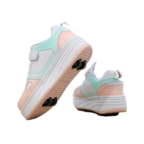 ENEN Schuhe mit Rollen für Jungen & Mädchen, Streetstyle Outdoor Turnschuhe mit Rollen Versenkbarer, Schuhe mit Rollen Kinder, 2-in-1 Roller Schuhe Turnschuhe mit 4 Rollen von ENEN