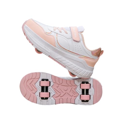 ENEN Schuhe mit Rollen für Jungen & Mädchen, Streetstyle Outdoor Turnschuhe mit Rollen Versenkbarer, Schuhe mit Rollen Kinder, 2-in-1 Roller Schuhe Turnschuhe mit 4 Rollen von ENEN
