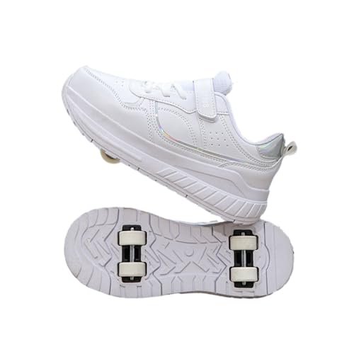 ENEN Schuhe mit Rollen für Jungen & Mädchen, Streetstyle Outdoor Turnschuhe mit Rollen Versenkbarer, Schuhe mit Rollen Kinder, 2-in-1 Roller Schuhe Turnschuhe mit 4 Rollen von ENEN