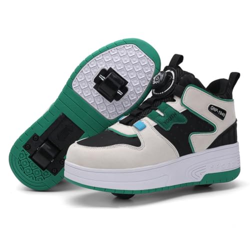 ENEN Schuhe mit Rollen für Jungen & Mädchen, Streetstyle Outdoor Turnschuhe mit Rollen Versenkbarer, Schuhe mit Rollen Kinder, 2-in-1 Roller Schuhe Turnschuhe mit Räder von ENEN