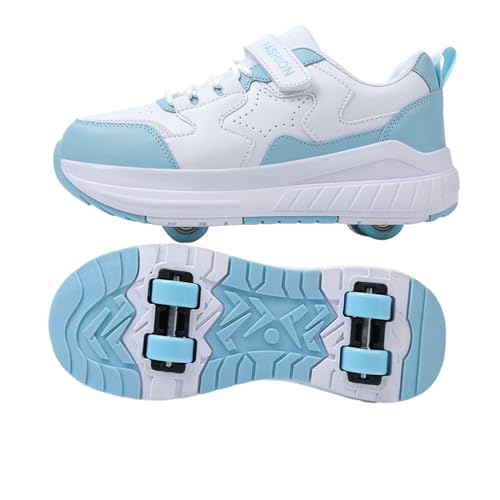 ENEN Schuhe mit Rollen für Jungen & Mädchen, Turnschuhe mit Rollen Versenkbarer, Outdoor Straße Schuhe mit Rollen Kinder, 2-in-1 Roller Schuhe Turnschuhe mit 4 Rollen von ENEN