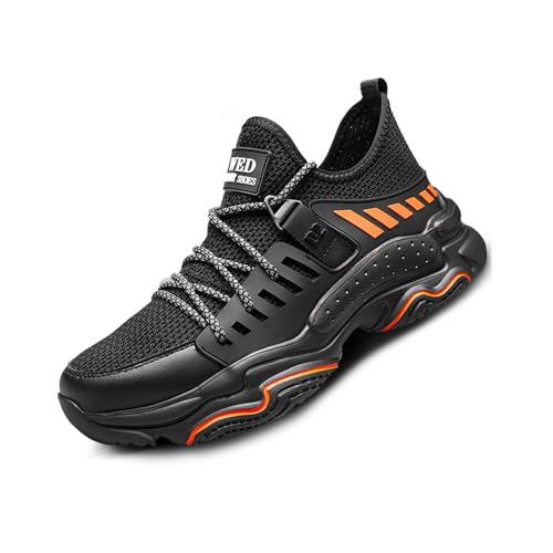 ENEN Sicherheitsschuhe Herren et Damen, Leicht Arbeitsschuhe mit Stahlkappe Sneaker rutschfest Atmungsaktiv Sportlich Schutzschuhe Atmungsaktive Arbeitsturnschuhe Stahlkappenschuhe -9010 von ENEN