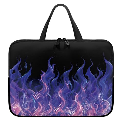 ENEN Wasserdicht Laptoptasche, 3D-Flamme Muster Laptop Taschen Laptop Tasche Business Büro Arbeit Computertasche, Schlanke Notebook Tasche für Herren Frauen (Flamme 2,12’’) von ENEN